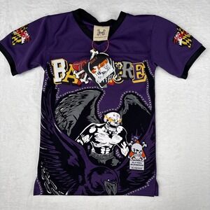 Brand X Baltimore Ravens Lamar Jackson Jersey Embroidered Size Youth Small